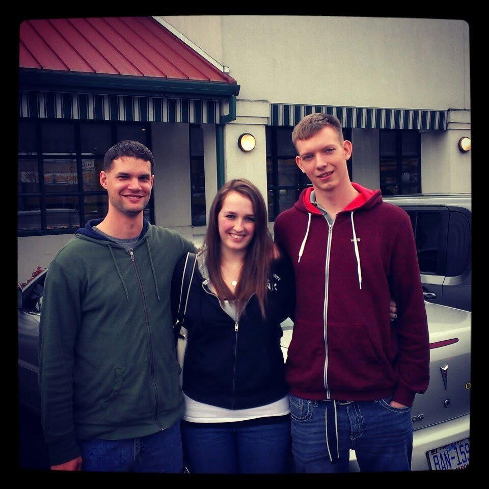 Celebrating their return from boot camp
