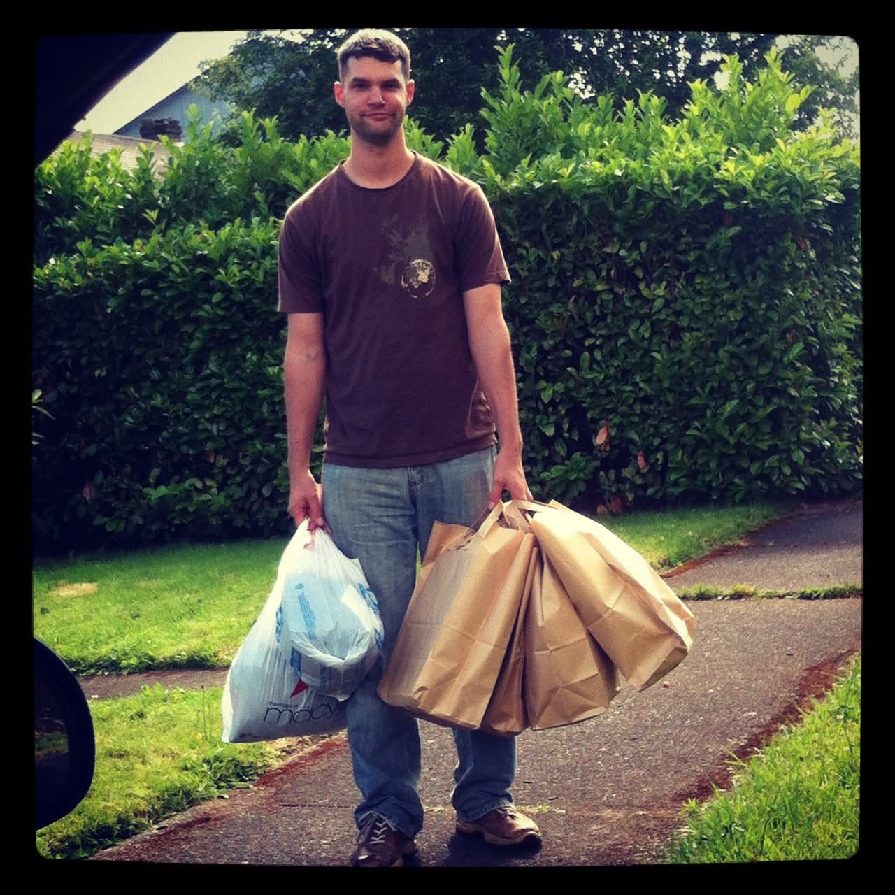 Took him shopping (around 26 years old)