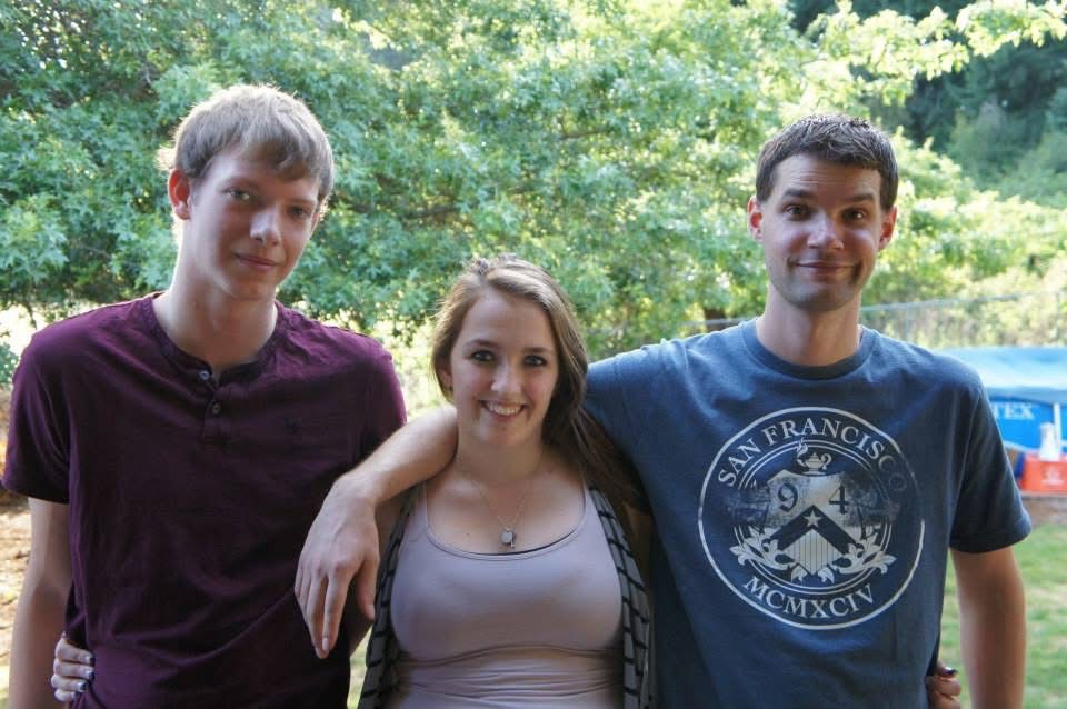 My college graduation party with our friend James